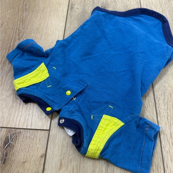 Starting Out Blue and Yellow Baby Onesie Little Monster 3 Months - Picture 5 of 5